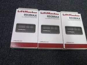 lot 61 image: 3 each 893MAX Garage Door Opener Re...