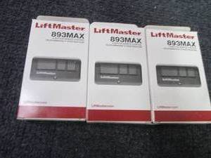 lot 62 image: 3 each 893MAX Garage Door Opener Re...