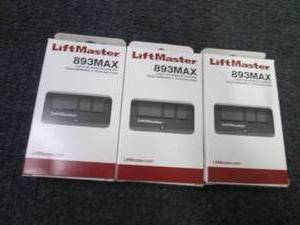 lot 66 image: 3 each 893MAX Garage Door Opener Re...
