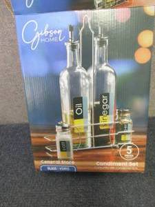 lot 102 image: Gibson Home 5 pc Condiment Set...