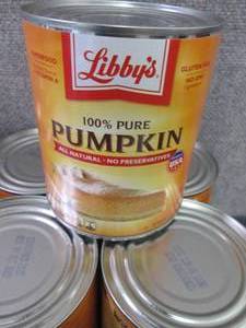 lot 309 image: 6- 29 oz Libbys 100% Pure Pumpkin ...