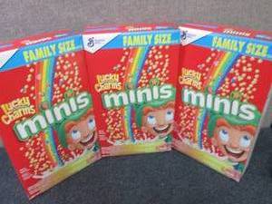 lot 314 image: 3- 18.6 oz Boxes Lucky Charms Minis...