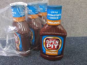 lot 325 image: 4- 18 oz Open Pit Original Barbecue...