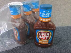 lot 327 image: 4- 18 oz Open Pit Original Barbecue...