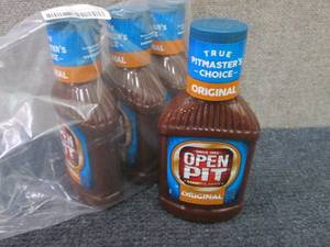 lot 329 image: 4- 18 oz Open Pit Original Barbecue...