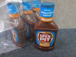 lot 330 image: 4- 18 oz Open Pit Original Barbecue...