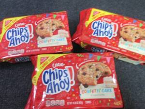 lot 334 image: 3- 14.38 oz Chewy Chips Ahoy Confet...