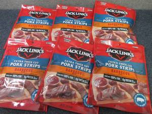 lot 394 image: 6- 3.0 oz Jack Links Barbecue Pork ...