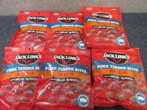 lot 396 image: 6- 3.25 oz Jack Links Barbecue Pork...