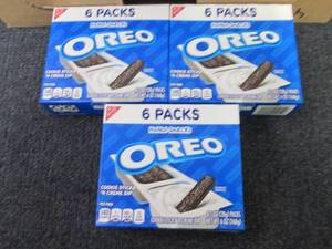 lot 412 image: 3- 6 pks Oreo Cookie Sticks N Cr...