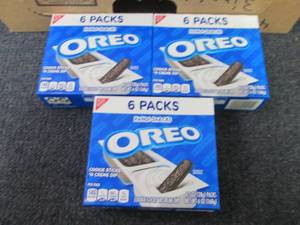 lot 414 image: 3- 6 pks Oreo Cookie Sticks N Cr...