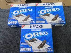 lot 416 image: 3- 6 pks Oreo Cookie Sticks N Cr...