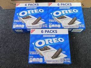lot 418 image: 3- 6 pks Oreo Cookie Sticks N Cr...