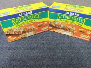 lot 423 image: 2- 18 pk Nature Valley Sweet & Salt...