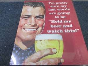 lot 515 image: Metal Beer Sign 12.5x16 inches...