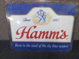 lot 516 image: Metal Hamms Sign 12.5x16 inches...