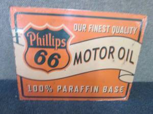 lot 521 image: Metal  Phillips 66 Sign 12.5x16 inc...