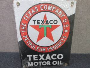 lot 525 image: Metal Texaco Sign 12.5x16 inches...