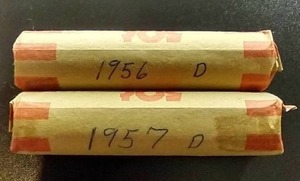 1956-D & 1957-D Wheat Penny Rolls