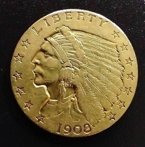 1908 Indian $2.5 Gold Coin