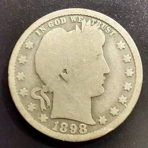 1898-S Barber Quarter