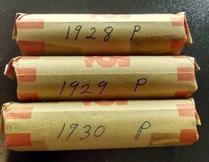(3) Wheat Penny Rolls - Consecutive Years