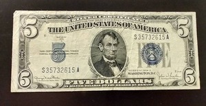 1934-D Silver Certificate $5 Note