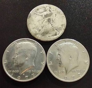 (3) Half Dollars - Walker & (2) Kennedy
