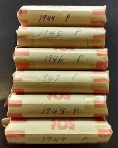 (6) Wheat Penny Rolls - Consecutive Years