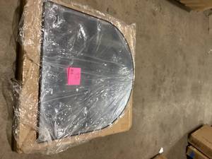 XRAMFY 32 in. W x 34 in. H Arched Black Modern Aluminum Alloy Framed Wall Mirror Customer Returns See Pictures