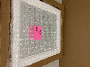 Amanti Art Blanco White 19.5 in. x 23.5 in. Beveled Rectangle Wood Framed Bathroom Wall Mirror in White   Customer Returns See Pictures