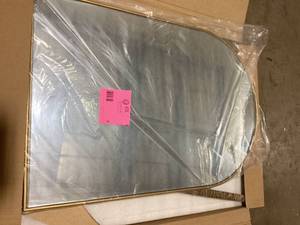 Home Decorators Collection Medium Arched Gold Classic Accent Mirror (35 in. H x 24 in. W)  Customer Returns See Pictures