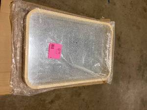 Kate and Laurel Hutton 20.00 in. W x 30.00 in. H Rectangle Wood Natural Framed Scandinavian Wall Mirror   Customer Returns See Pictures