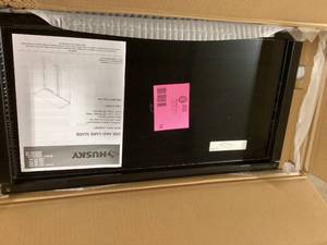 Husky Ready-to-Assemble 24-Gauge Steel Wall Mounted Garage Cabinet in Black (28 in. W x 29.7 in. H x 12 in. D)   Customer Returns See Pictures