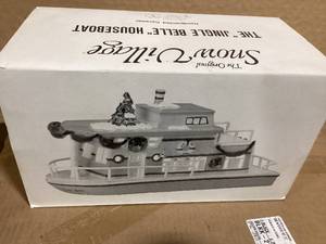 The Original Snow Village The Jungle Belle Houseboat Hand painted Ceramic