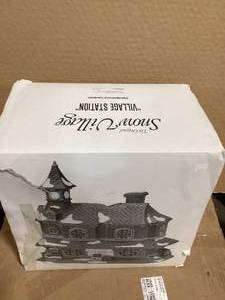 The Original Snow Village Village Station Hand painted Ceramic