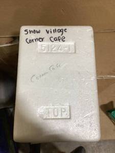The Original Snow Village Corner Cafe   Hand painted Ceramic