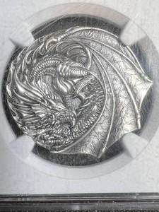 2022 FIJI WELSH RED DRAGON NGC MS70 ANTIQUED