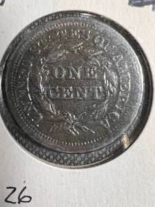 1852 US BRAIDED HAIR LARGE CENT