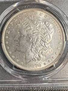 1878 7TF US MORGAN SILVER DOLLAR PCGS AU DETAILS