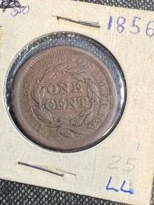 1856 US BRAIDED HAIR LARGE CENT