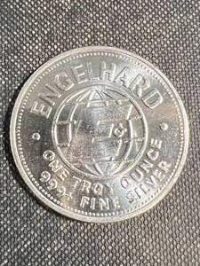 1 TROY OZ .999 FINE SILVER 1982 AMERICAN PROSPECTOR ENGELHARD ROUND