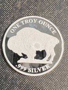 1 TROY OZ .999 FINE SILVER BUFFALO INDIAN ROUND