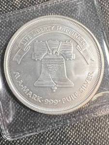 1 TROY OZ .999 FINE SILVER A-MARK LIBERTY ROUND