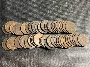 ROLL OF 50 US INDIAN HEAD CENTS