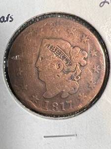 1817 US 13 STAR MATRON HEAD LARGE CENT