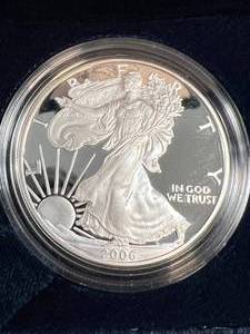 2006 PROOF AMERICAN SILVER EAGLE IN ORIGINAL MINT PACKAGING