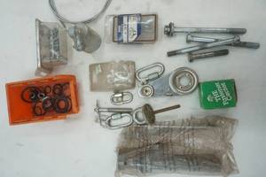 Variety of Hardware, bolts, Fasteners, rubber seals, and more