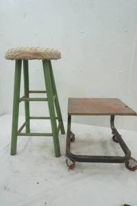 Wood Stool & Rolling stool