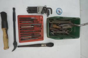 Tools, Tapping tools, craftsman Ball End Hex Keys, brushes, and a variety of tools